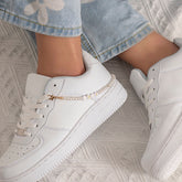 Boho LOVE Letter Charm Beaded Pearl Shoe Chain